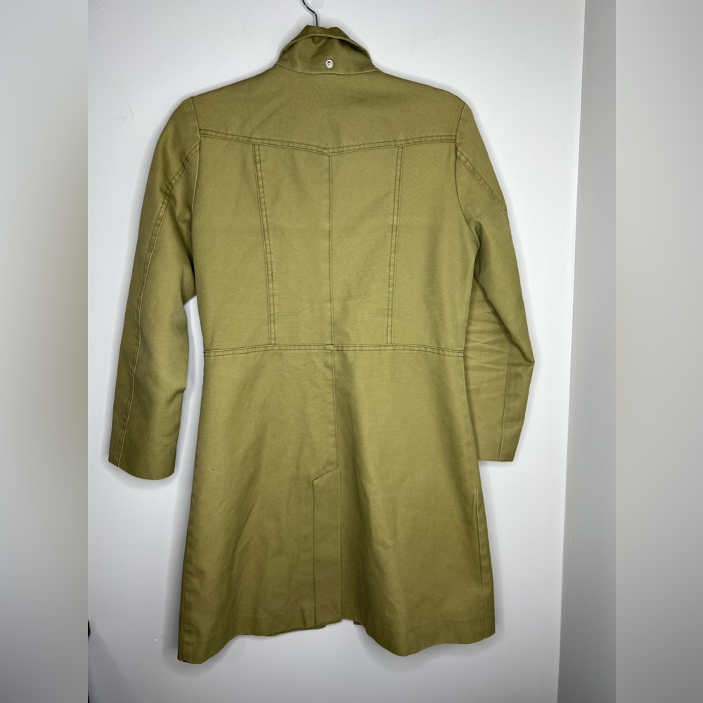 DIVIDED by H&M. OLIVE GREEN LONG COAT. ZIP FRONT. POCKETS. SIZE 36/US 6. - Picture 8 of 8